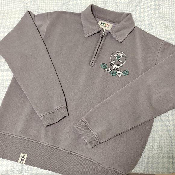 thisisneverthat x Grateful Dead Half Zip Polo Sweatshirt - Picture 4 of 9